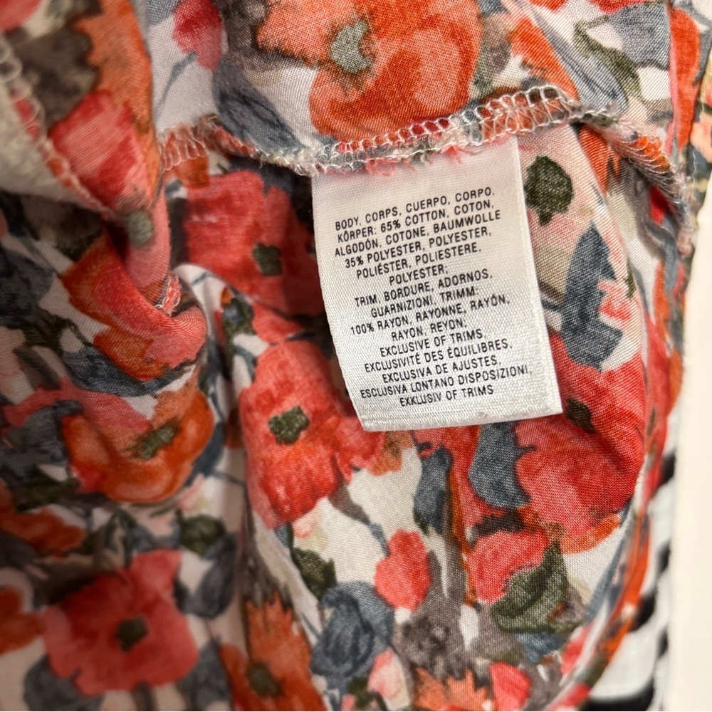 Postmark by Anthropologie b+w striped long sleeve button up w/ contrast fabric - Picture 5 of 5